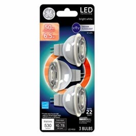 LED Recessed Bulb, MR16, 520 Lumens, 6.5-Watt, 3-Pk.
