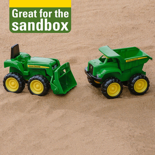 John Deere 6 Inch Sandbox Toy Set with Toy Truck and Toy Tractor