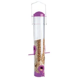 Wild Bird & Finch Tube Feeder, Assorted Colors, 1.25-Lb.