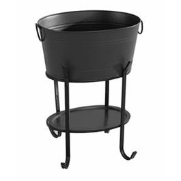 Party Beverage Tub, Steel, 7-Gallon Capacity