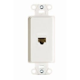 Wall Jack, Cat5e/RJ45, 1-Port, White