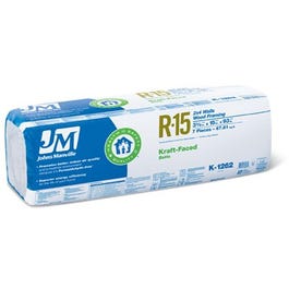 R15 Kraft Faced Batt Insulation, 67.8-Sq. Ft. Coverage, 15 x 93-In.