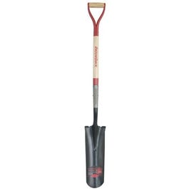 Drain Spade, Open Back, Wood Handle, 16-In.