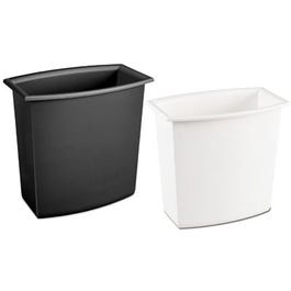 Vanity Wastebasket, 2-Gal., White or Black