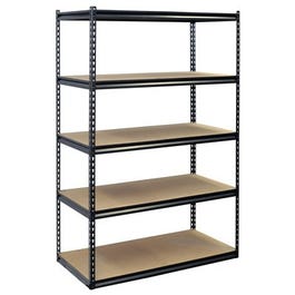 Shelving Unit, 5 Shelves, Heavy-Duty Steel, 24 x 48 x 72-In.