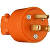 Residential Heavy-Duty Vinyl Construction Plug, Orange, 2 Pole, 3 Wire, 15-Amp., 125-Volt