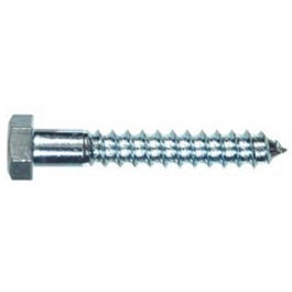 Hex Head Lag Bolt, Zinc, 3/8 x 3-In., 50-Ct.