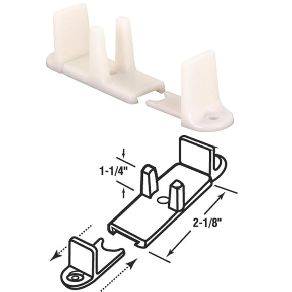 Prime-Line 1-1/4 In. Adjustable Nylon Base Bypass Door Bottom Guide (2 Count)