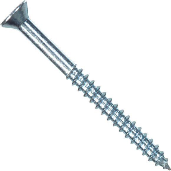 Hillman #6 x 2 In. Flat Head Phillips Zinc Wood Screw (100 Ct.)