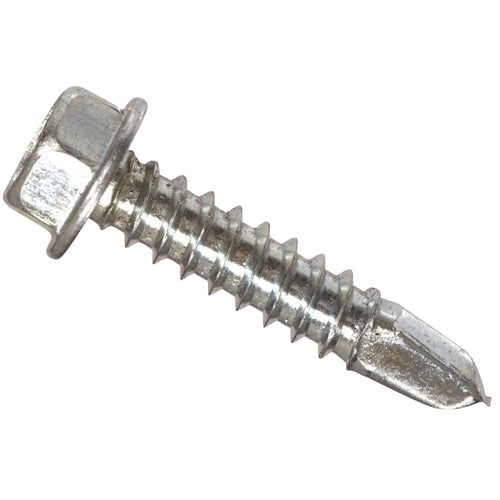 Hillman #10 - 16 x 1-1/4 In. Hex Washer Head Self-Drilling Sheet Metal Screw (100 Ct.)