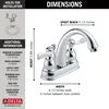 Delta B2596LF Two Handle Centerset Bathroom Faucet in Chrome