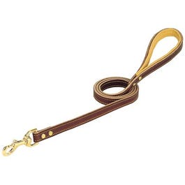 Deer Ridge Dog Leash, Leather/Deerskin, 3/4-In. x 4-Ft.