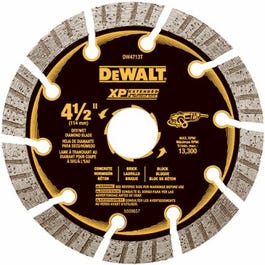 Diamond Saw Blade, Dry Cutting, Segmented, 4.5-In.