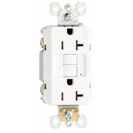 GFCI Receptacle, Duplex, 20A, Ivory