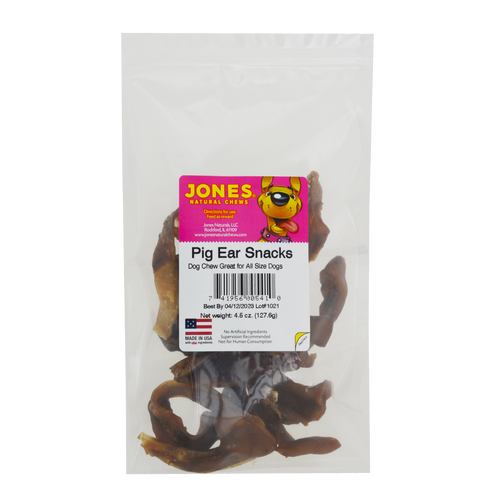 Jones Natural Chews Premium Pig Ears Dog Treat