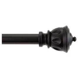 Kiera Cafe Curtain Rod, Black, 28 to 48-In.