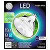 LED Flood Light Bulb, Medium Base, Bright White, Clear, 15-Watts