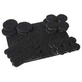 Felt Pads, Self-Adhesive, Black, Assorted, 33-Pk.