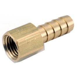 Brass Barb Insert, Lead-Free, 1/4 Hose ID x 1/8-In. FPT