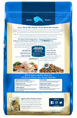 Blue Buffalo Indoor Health Natural Chicken & Brown Rice Adult Dry Cat Food