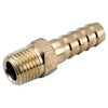 Brass Barb Insert, Lead-Free, 1/4 Hose ID x 1/8-In. MPT