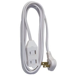 Extension Cord, 16/2 SPT-2 Low Profile Polarized Slender Plug, White, 11-Ft.