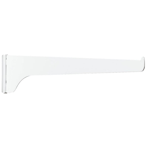 Knape & Vogt 180 Series 12 In. White Steel Regular-Duty Single-Slot Shelf Bracket