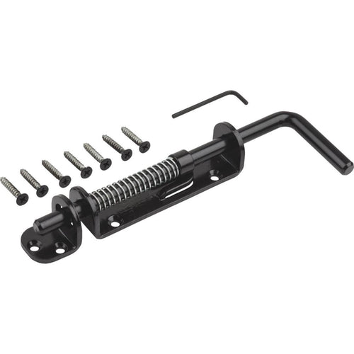 National Black Spring Loaded Heavy Duty Sliding Bolt