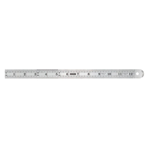 General Tools 12 In. Flexible Steel Industrial Precision Straight Edge Ruler