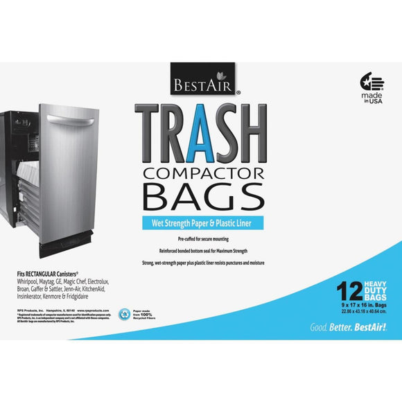 BestAir 1.4 Cu. Ft. White Compactor Trash Bag (12-Count)