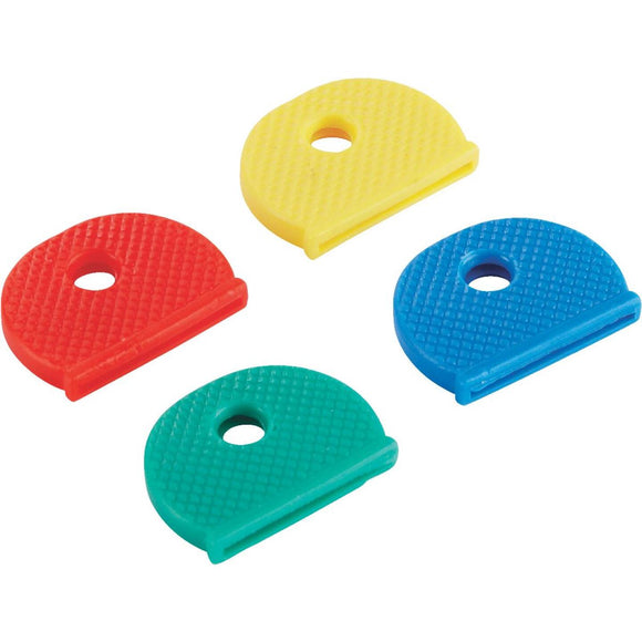 Lucky Line Vinyl Key Identifier Cap, Assorted Colors (4-Pack)